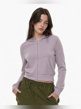 Aritzia TNA Women’s Waffle Zip Hoodie - Size Large
